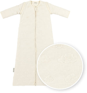 Meyco baby studio collection clouds baby slaapzak met afritsbare mouwen - natural - 110cm - 2.5 tog