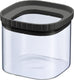 Westmark glazen pot met siliconen deksel – praktische opbergpot met deksel, ideaal voor het bewaren van pasta, kruiden, thee, snoep en veel meer, vierkant, stapelbaar – 655 ml