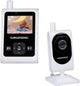 Grundig video babyfoon met camera - baby monitor met 2-inch kleurenscherm - babyphone met nachtzicht, temperatuurweergave en terugspreekfunctie - wit