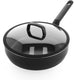 Bk easy induction hapjespan 28cm met deksel - 4.6l - pfas-vrije antikleeflaag - hapjespan inductie - keramische hapjespan - ovenbestendig tot 160°c - koudgrepen - met glazen deksel - zwart