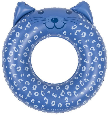 Swim essentials - zwemband - ø95 cm - blauw - luipaardprint - kind - flamingohoofd