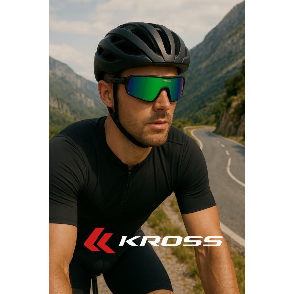 Afbeelding laden in galerijviewer, Kross fietsbril flash uv400 gepolariseerde lenzen - zwart frame
