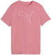 Puma tad ess cat logo tee g meisjes sportshirt - wild pink