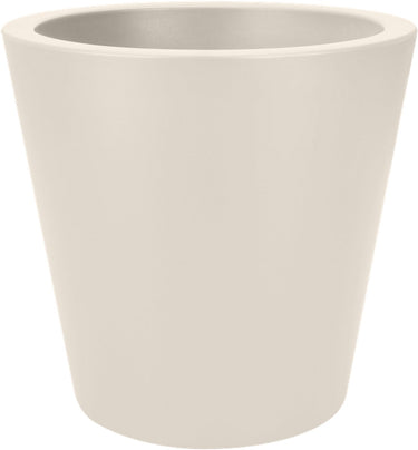 Elho pure straight round 50 - grote bloempot voor binnen en buiten - gerecycled plastic - ø 49.5 x h 51 cm - linnen wit