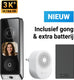 Ezviz ep8 ultra - videodeurbel met camera met ai scherm – 3k+ (6mp) dual lens – pakketdetectie – draadloos of bedraad – 32gb ingebouwde opslag – zonder abonnement