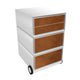 Mobiel ladeblok paperflow leather bruin, wit abs, polystyreen