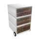 Mobiel ladeblok paperflow wood bruin, wit abs, polystyreen