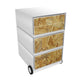 Mobiel ladeblok paperflow wood shavings bruin, wit abs, polystyreen