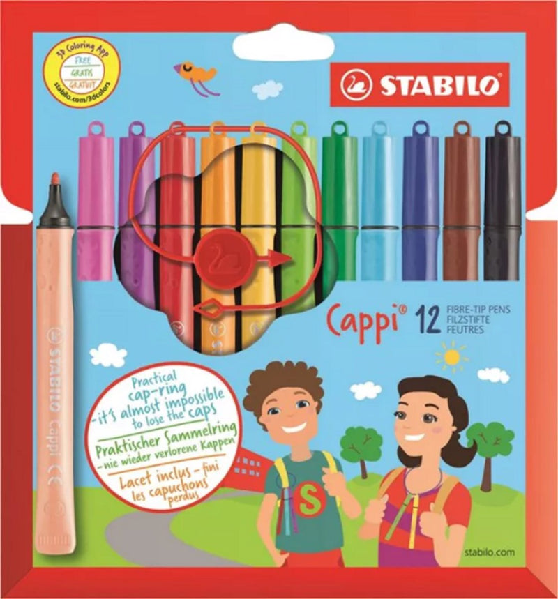 Afbeelding laden in galerijviewer, Stabilo cappi - viltstift - set met 12 stuks
