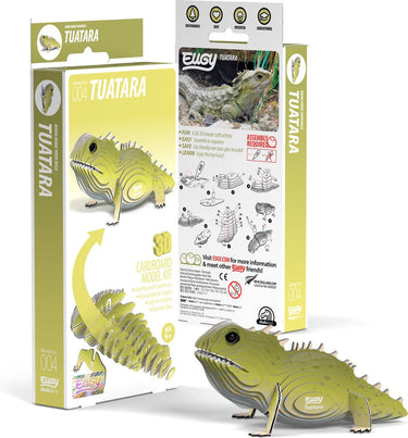 Eugy 3d puzzel - tuatara - wilde dieren - duurzaam - verzamel ze allemaal - 6 jaar