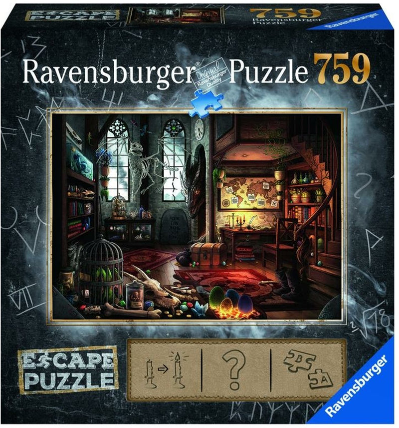 Afbeelding laden in galerijviewer, Ravensburger escape room puzzel - draken laboratorium, 759st
