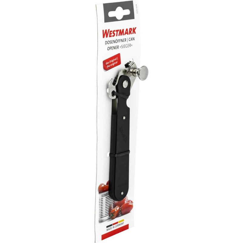 Afbeelding laden in galerijviewer, Westmark blikopener met hefboomwerking en flesopener, lengte: 14,9 cm, staal, original sieger, zwart zilver, 11212270
