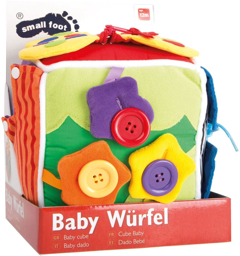 Afbeelding laden in galerijviewer, Small foot - baby kubus natuur pluche
