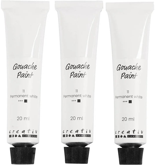 Creativ company cc gouacheverf 3x20 ml wit