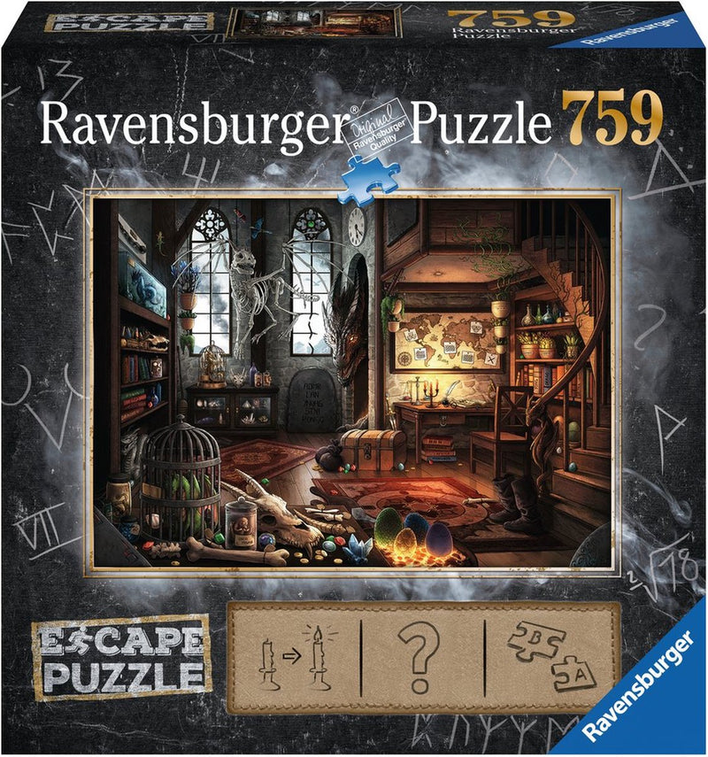 Afbeelding laden in galerijviewer, Ravensburger escape room puzzel - draken laboratorium, 759st
