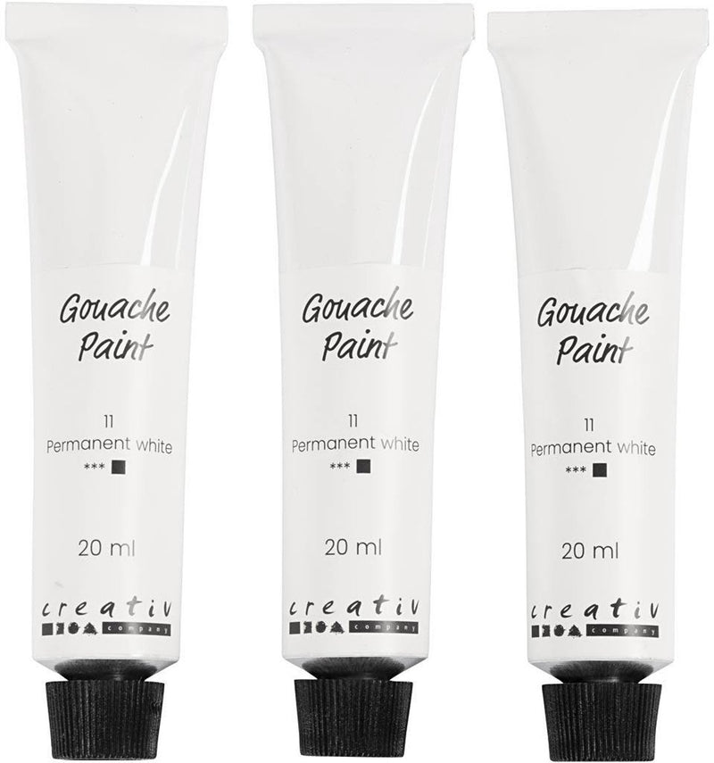 Afbeelding laden in galerijviewer, Creativ company gouacheverf wit - 3x20ml.
