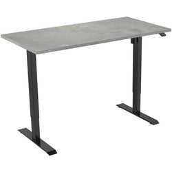 Zit-sta-bureau euroseats 1-motor betonlook beton metaal