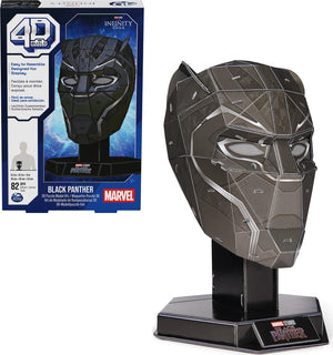 4d build marvel - black panther - 3d puzzel - 82 stuks - kartonnen bouwpakket