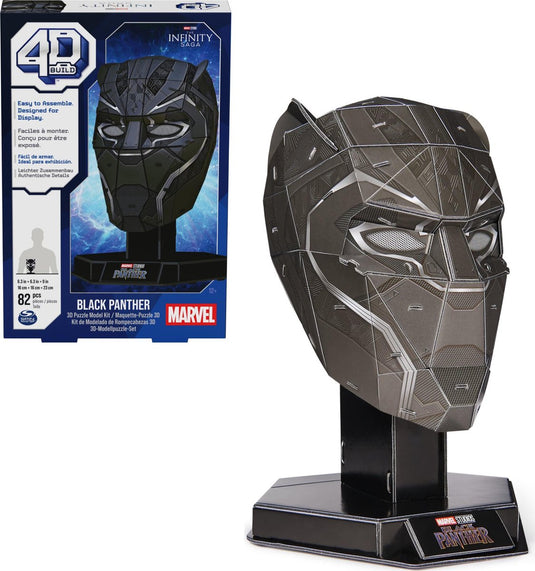 4d build marvel - black panther - 3d puzzel - 82 stuks - kartonnen bouwpakket