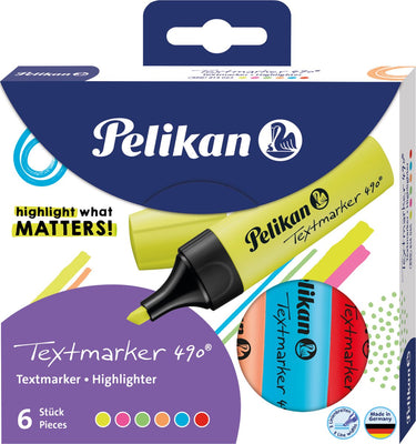 Pelikan markeerstift 490® 6 markeerstiften in etui