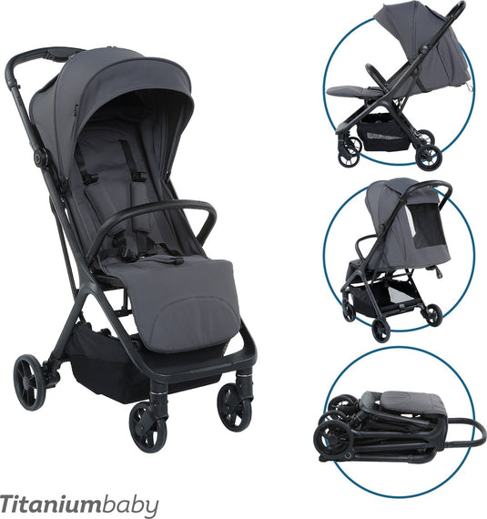 Titanium baby titaniumbaby buggy pulse graphite grey