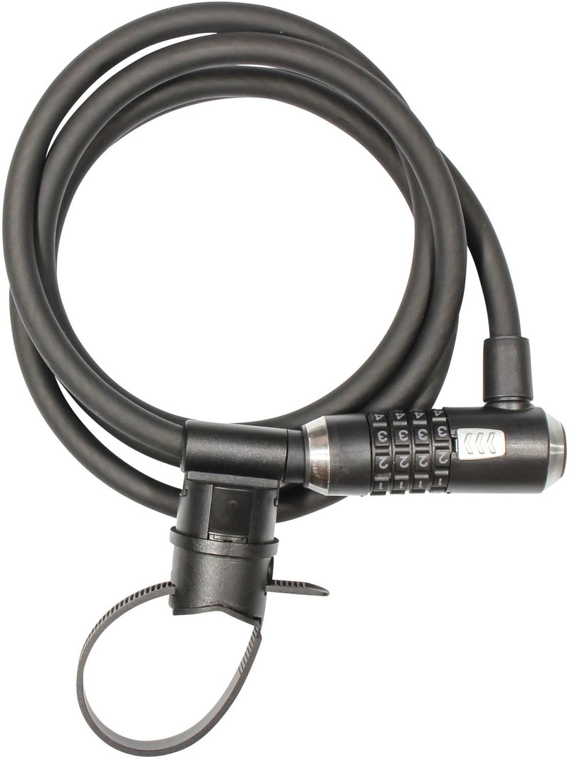 Afbeelding laden in galerijviewer, Kryptonite kryptoflex 1218 cijferslot – kabelslot – spiraalkabel met combinatieslot – veelzijdig slot – 180 cm – staal – zwart
