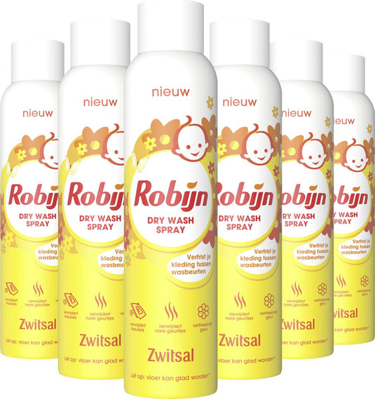 Robijn - zwitsal dry wash spray - 6 flessen x 200 ml - voordeelverpakking