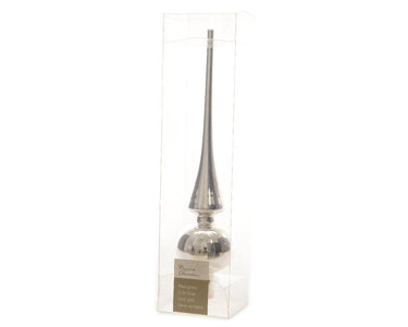 Decoris piek glas glans 26cm zilver