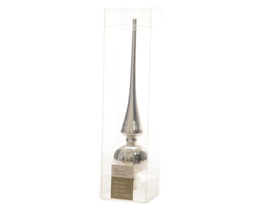 Decoris piek glas glans 26cm zilver