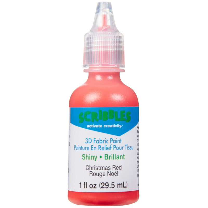 Afbeelding laden in galerijviewer, Scribbles • 3d textielverf glanzend 29,5ml christmas red
