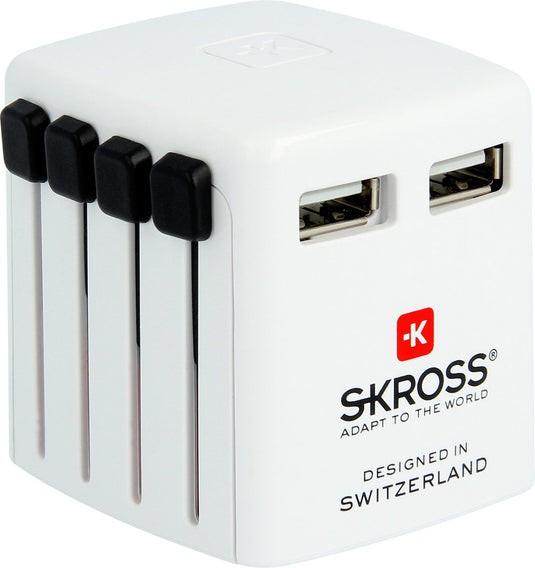 Skross - reisadapter - usb lader 2xusb 2400 ma