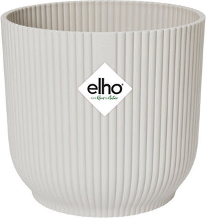 Elho vibes fold rond 14 - bloempot voor binnen - 100% gerecycled plastic - ø 14.1 x h 12.9 cm - zijdewit