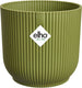 Elho vibes fold rond 22 - bloempot voor binnen - 100% gerecycled plastic - ø 22.0 x h 20.2 cm - varengroen
