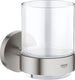 Grohe start glas met houder - supersteel (rvs look)