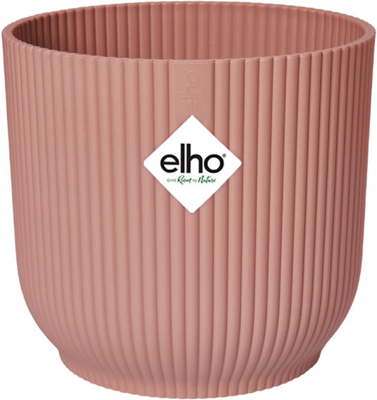 Elho vibes fold rond 22 - bloempot voor binnen - 100% gerecycled plastic - ø 22.0 x h 20.2 cm - delicaat roze