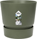 Elho greenville rond 18 - bloempot voor buiten met waterreservoir - 100% gerecycled plastic - ø 18.3 x h 17.4 cm - blad groen