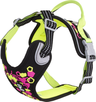 Hurtta weekend warrior harness - hondenharnas - neon licorice - borstomvang: 100-120 cm