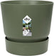 Elho greenville rond 16 - bloempot voor buiten met waterreservoir - 100% gerecycled plastic - ø 16 x h 15.3 cm - blad groen