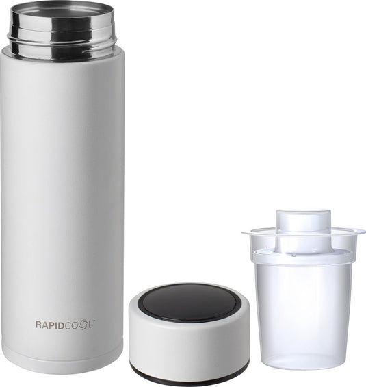 Nûby - rapidcool™ - maak de perfecte flesvoeding voor je baby - flessenkoeler - inclusief melkpoederdispenser en digitaal deksel - wit