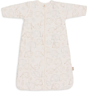 Jollein slaapzak baby met afristbare mouw 110cm - elephant tales
