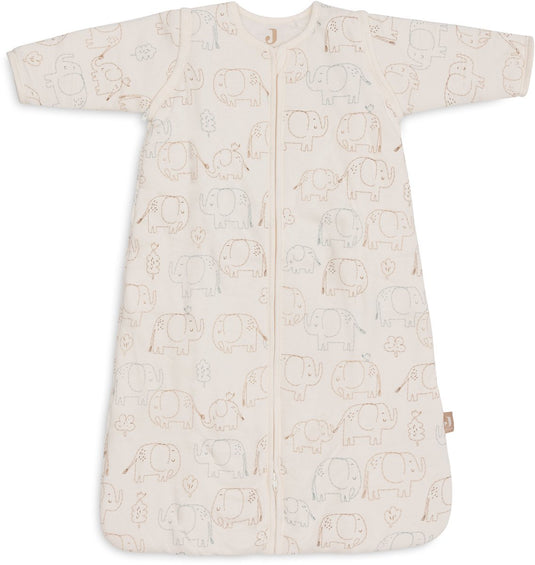 Jollein slaapzak baby met afristbare mouw 70cm - elephant tales