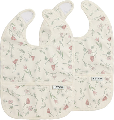 Meyco baby flower slab met opvangbakje - 2-pack - multicolour