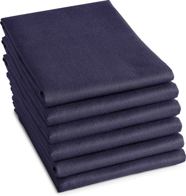 Ddddd - 6x theedoek logo - 60x65 cm - blauw - set van 6 stuks