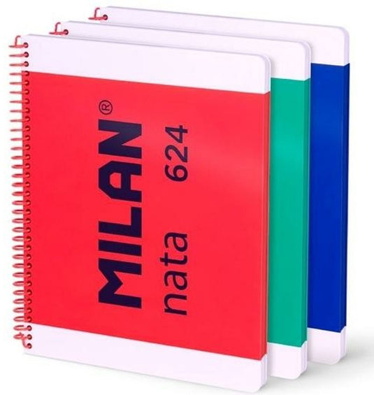 Milan set notitieboekjes multicolour a4 80 lakens 3 onderdelen (4 stuks)