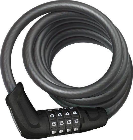 Abus coil cable lock tresor 6512c black 180cm scmu-holder included
