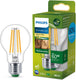 Philips led philips ultra efficient led lamp transparant - 60 w - e27 - dimbaar warmwit licht - energielabel a