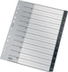 Leitz recycle tabbladen pp a4 - extra breed - 1-12 numerieke tabbladen - zwart