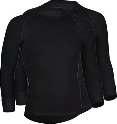 Avento thermoshirt lange mouw - heren - 2-pack - zwart - maat s