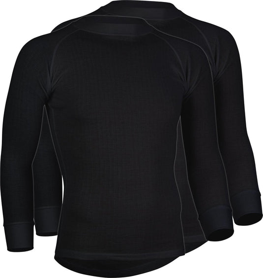 Avento thermoshirt lange mouw - heren - 2-pack - zwart - maat s