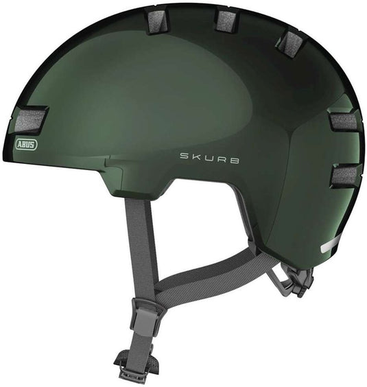 Abus fietshelm skurb moss green m - 55-59 cm - groen - geschikt voor gebruik op elektrische fietsen - stadsfietsen - 310 g m